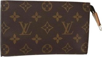 Louis Vuitton Pre-owned Clutches, female, Brown, Size: ONE SIZE Pre-owned Vintage Monogram Canvas Accessory Pouch