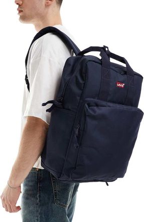 Levi's L Pack - Zaino blu navy grande con logo batwing