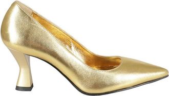 Giampaolo Viozzi Pointed-Toe Pumps With Pyramid Heel And Metallic Finish