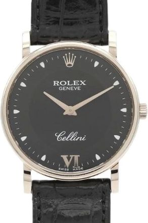 Rolex Pre-owned Cellini Oro Bianco a Carica Manuale - - Pre-owned - Donna - Nero - ONE SIZE