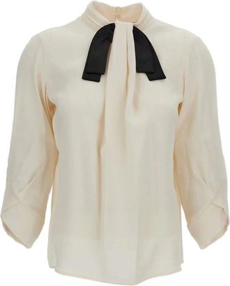 Elisabetta Franchi Mujer, Blusas y Camisas, Beige, Talla: L