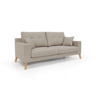 Divani.Store Danish Sof&aacute; Moderno De Tela Suave E Impermeable 186 Cm Beige