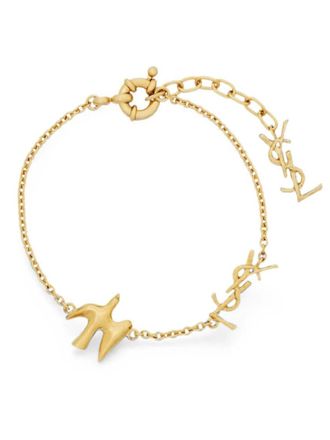 Saint Laurent Golden Cassandre Chain Bracelet