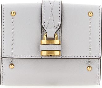 Chlo&eacute; Mini Paddington Trifold Portemonnee - Dames - Portefeuilles - Blauw - ONE Size - Leer - Accessoires