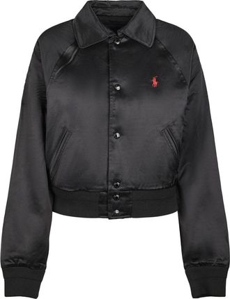 Polo Ralph Lauren Geweven Bomberjack - Dames - Jassen - Zwart - Maat: M Katoen