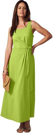 Jessica London Side Tie Maxi Dress in Dark Lime at Nordstrom, Size Medium