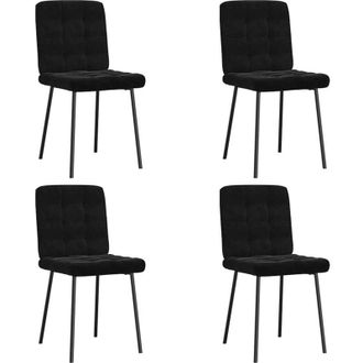 vidaXL Vidaxl - Sillas De Comedor 4 Unidades Terciopelo Negro