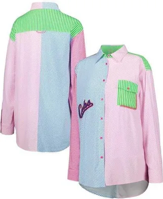 Terez Womens Terez Chicago Cubs Button-Up Shirt in Blue at Nordstrom, Size X-Large
