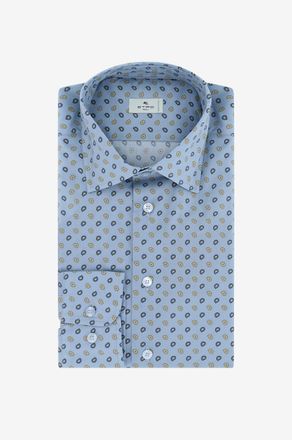Etro Slim-Fit-Hemd aus Baumwolle mit Paisley-Detail-Print