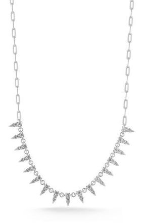 Glaze Jewelry Cubic Zirconia Spike Frontal Necklace in Silver at Nordstrom Rack