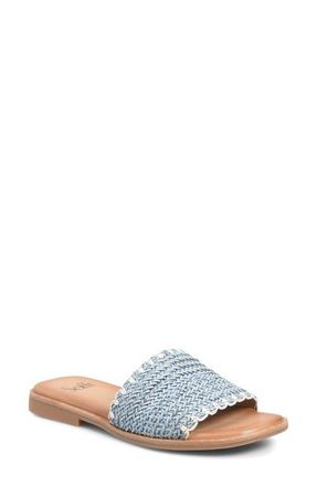 S&ouml;fft Elsa Slide Sandal in Zante Blue at Nordstrom, Size 8.5