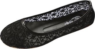 Generic Ballet Flats for Women, Hollow Out Shoes Flat Sandals Ballerina Shoes Round Toe Sandals Cut Out Slip On Synthetic Lace Ballet Flats Lightweight Breath