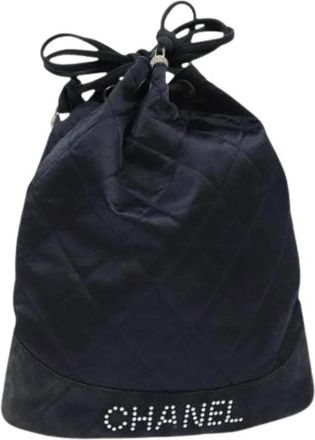 Chanel Pre-owned Satijnen Pouch - Dames - Vintage Tas - Zwart - ONE Size - Satijn - Vintage