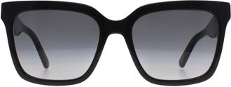 Banana Republic Vierkant Dames Zwart Donkergrijs Kleurverloop BR 3006/S