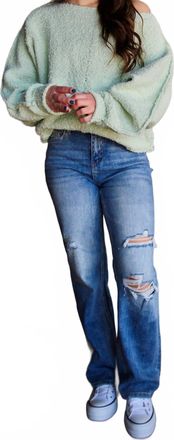 Flying Monkey Kendall Dad Jeans In Blue