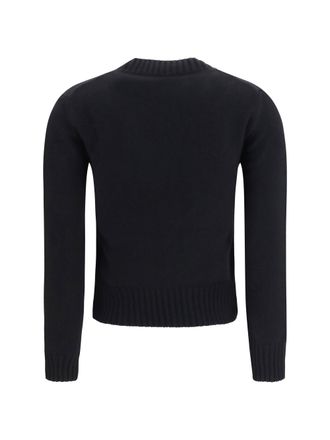 Ami Embroidered Logo Sweater - Black