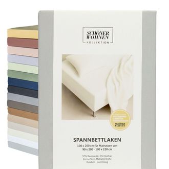 Sch&ouml;ner Wohnen Kollektion Sch&ouml;ner Wohnen S&aacute;bana Ajustable Flat - 1 Unidad 200x200 Cm, Blanco