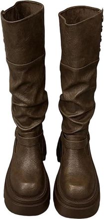 Generic Womens Knee High Boots Casual Low Heel Fashion Long Dress Shoes