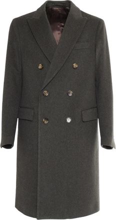 Lardini Drop Reg Coat - Heren - Mantel - Grijs - M - Wol - Jassen