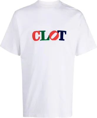 Clot logo-print cotton T-shirt - men - Cotton - S - White