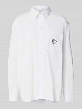 Polo Ralph Lauren Oversized Hemdbluse mit Brusttasche in Weiss, Gr&ouml;&szlig;e L