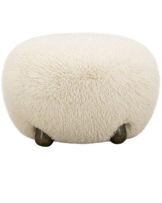 TOV Furniture Tov Furniture Pucker Contract-Grade Vegan Shearling Ottoman