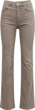 Liu Jo Regular Fit Broek - Dames - Flared Jeans - Beige - W24 - Katoen - Jeans