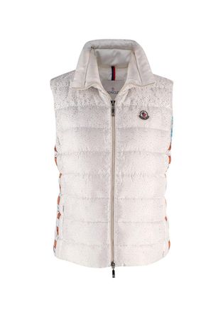 Moncler White Limited Edition Birthday Puffer Gilet Size M