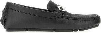 Fendi FF Squared Driver - Heren - Loafers - Zwart - 45 EU - Katoen - Schoenen