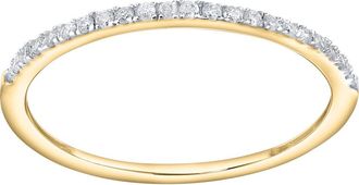 LuvMyJewelry Eternelle 14K Diamond Band - 0.10 ct in 14K Yellow Gold at Nordstrom, Size 5.5