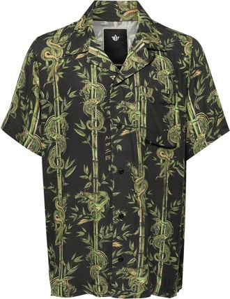 maharishi Dragon Bamboo shirt - men - Viscose - L - Black