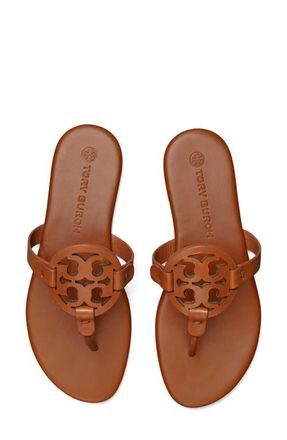 Tory Burch Miller Soft Thong Sandal in Miele at Nordstrom, Size 13