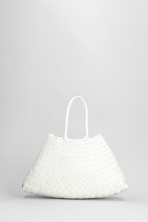 Dragon Diffusion Santa Croce Small Tote In White Leather