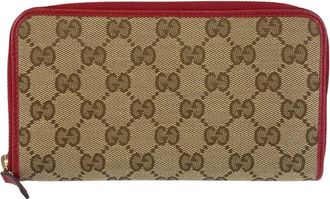 Gucci Gg Long Wallet Red (Authentic Pre-Loved)