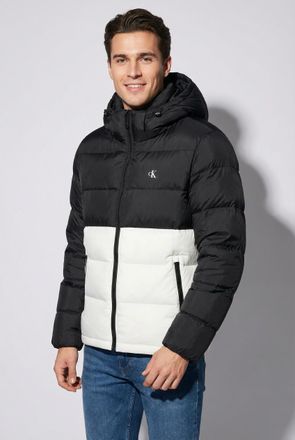 Calvin Klein Jeans Steppjacke CALVIN KLEIN JEANS LS NYLON COLOR BOCK PUFFER JKT, Herren, Gr. L, tofu, Web, Obermaterial: 100% Polyamid, unifarben, regular fit normal, Ru