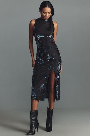 Hutch Darby Floral Jacquard Midi Dress