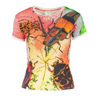 Desigual T-Shirts, female, Multicolor, Size: XS T-shirt Designed by Mr. Christian Lacroix