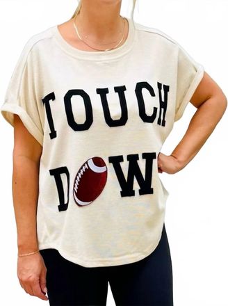 Bibi Game Day Touchdown Top In Oatmeal