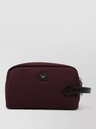 Emporio Armani logo clutch bag side handle hardware