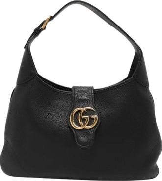 Gucci Pre-owned Hobo Tas - Dames - Vintage Schoudertas - Zwart - ONE Size - Leer - Vintage