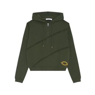 &Eacute;tudes Studio Hoodie met ritssluiting - Heren - Vesten met rits - Groen - M - Katoen - Hoodies & sweatvesten