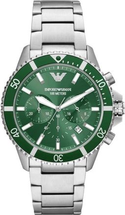 Emporio Armani Duik Chronograaf Horloge - Heren - Horloges - Grijs - ONE Size - Accessoires