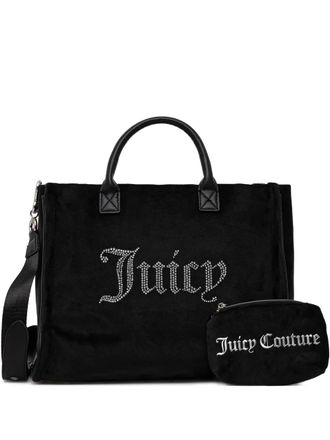 Juicy Couture embellishment-logo tote bag - Zwart