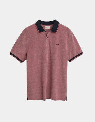 GANT Mens 4-Colour Short Sleeved Oxford Shirt - Red - Size: 38