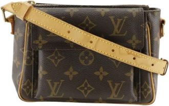 Louis Vuitton Tweedehands Canvas Louis Vuitton tassen - Dames - Vintage Schoudertas - Bruin - ONE Size - Vintage
