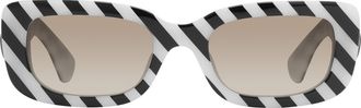 Kurt Geiger 52mm Rectangular Sunglasses in Bone/Brown at Nordstrom