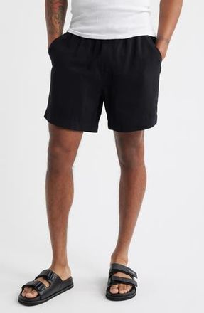 Open Edit Drawstring Pull-On Resort Shorts in Black at Nordstrom Rack, Size Small