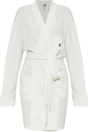 Polo Ralph Lauren Katoenen badjas met logo - Dames - Badjassen - Wit - L/Xl - Katoen - Nachtkleding