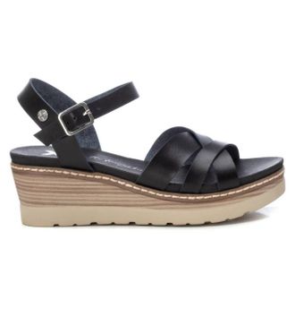 Xti Womens Wedge Strappy Sandals In Black