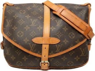Louis Vuitton Pre-owned Cross Body Bags, female, Brown, Size: ONE SIZE Pre-owned Saumur 25 Crossbody Bag